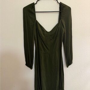 Reformation Olive Long Sleeve Mini Cocktail Dress Size 8